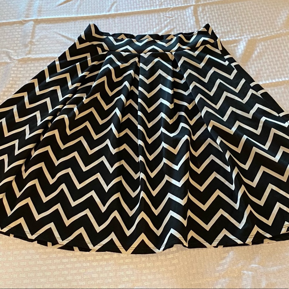 Nice black and white skirt!
